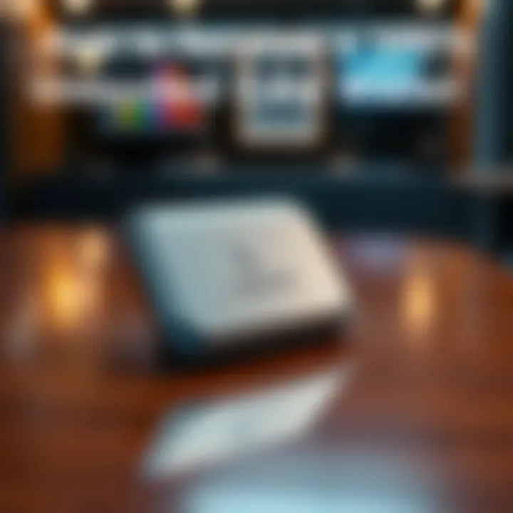A Trezor cold wallet device placed securely on a wooden table, showcasing its sleek design and brand logo.