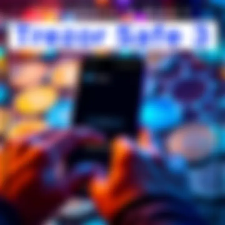 Person setting up Trezor Safe 3 on a Google Pixel 11 smartphone with cryptocurrency icons in the background