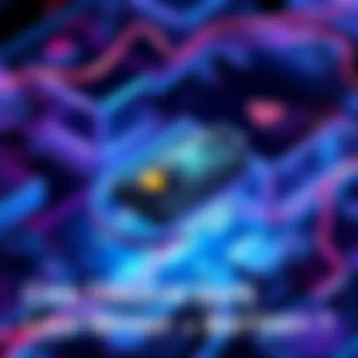 Illustration of a Trezor Safe 7 device highlighting its battery and storage features