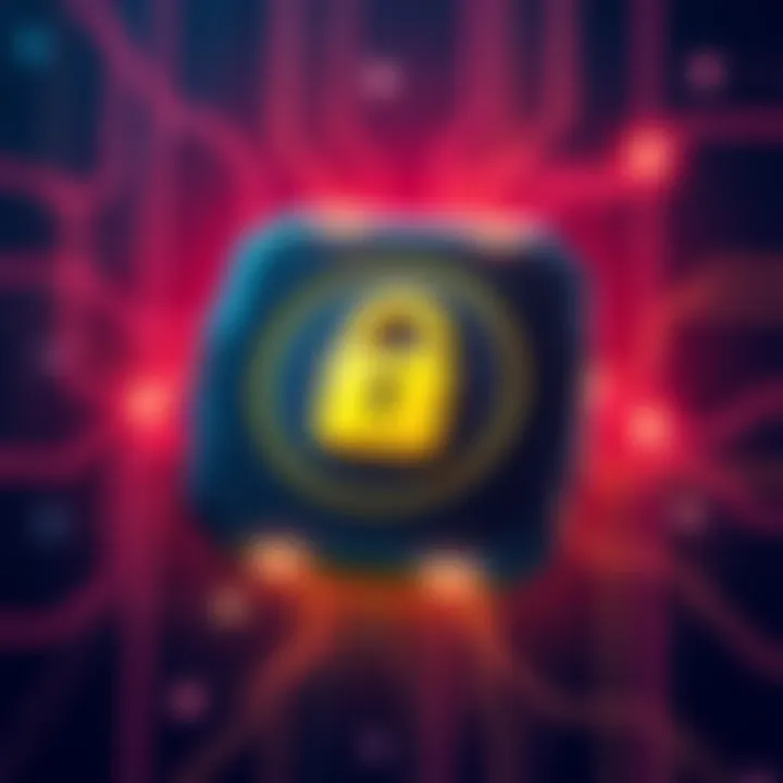 A digital illustration of a Trezor device with a lock symbol, representing security concerns after a recent breach.