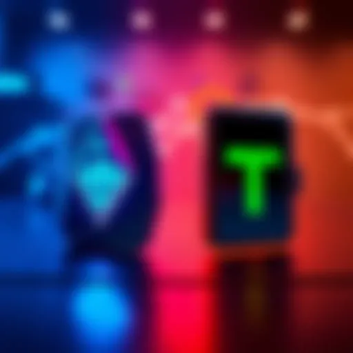 A side-by-side view of Trezor and Tangem wallets with user reviews in the background