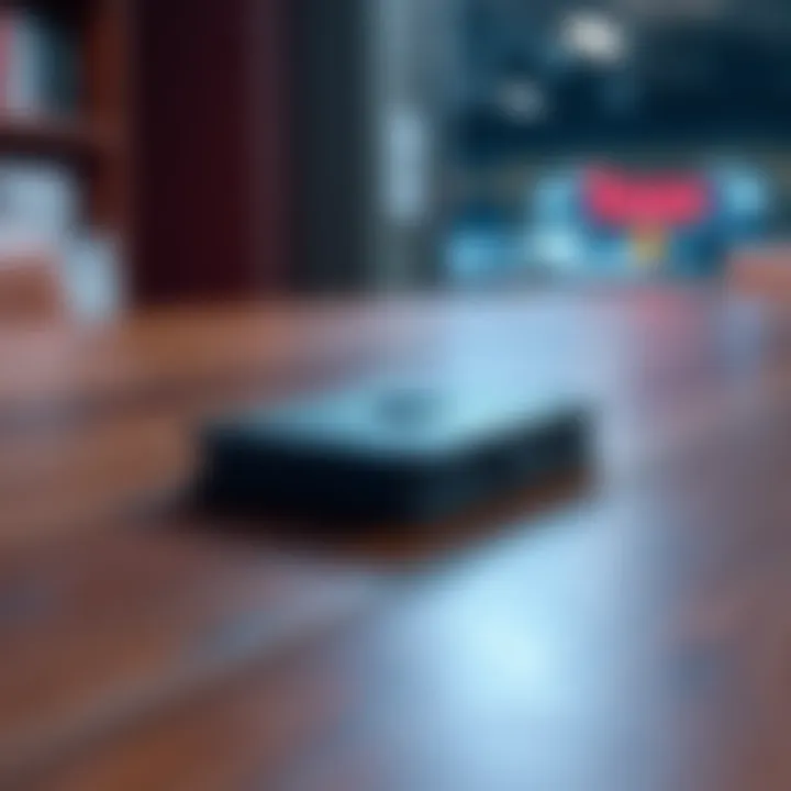 Trezor Wallet on a Table A Trezor hardware wallet placed on a wooden table, representing crypto asset security.