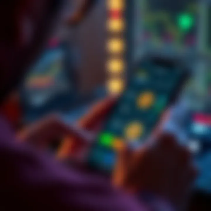 A person setting up a Trezor hardware wallet while managing cryptocurrency on an iPhone, including HBAR, XRP, Bitcoin, and Ethereum.