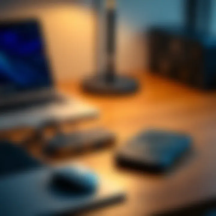 Two Trezor wallet devices displayed on a wooden desk with a laptop in the background, representing options for crypto storage.