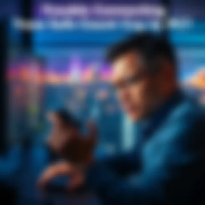 A frustrated person trying to connect a Trezor Safe 7 device to a PC using USB-C cable and Bluetooth, looking at the screen for solutions.