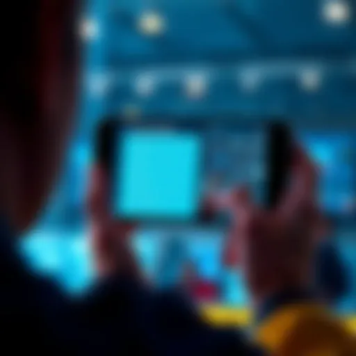 Person using a smartphone with troubleshooting steps for Pi Network displayed on the screen