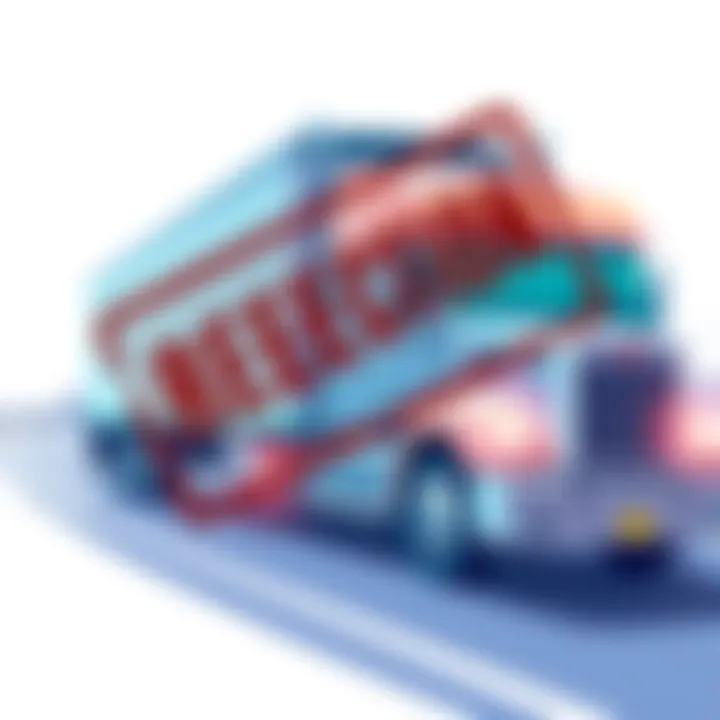 An illustration of a truck with a rejected stamp, highlighting common rejection reasons like vehicle condition and accident history.