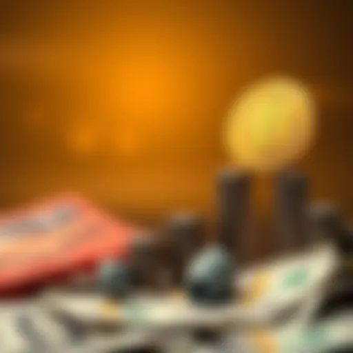 A graphic showing a rising financial graph with dollar bills and a cryptocurrency symbol, representing the Trump family's increased wealth due to a new token.