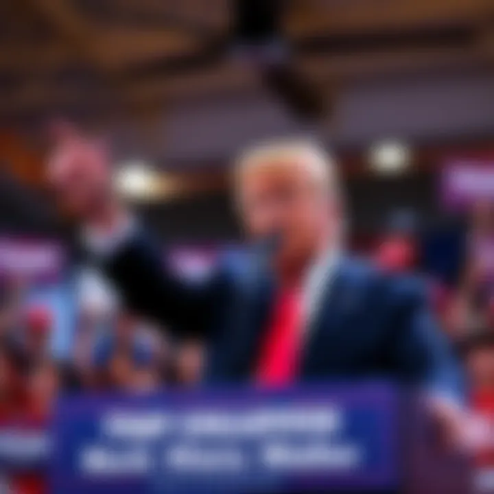 Donald Trump speaking at a political rally, expressing concerns about impeachment if Republicans lose midterms