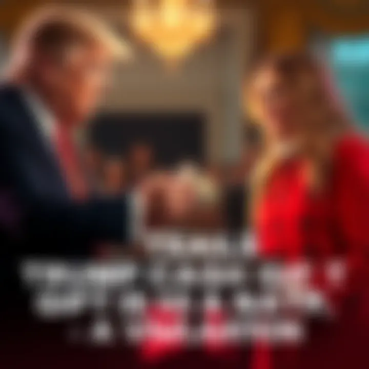 President Trump gives Natalie Harp a cash gift, with a focus on their interaction