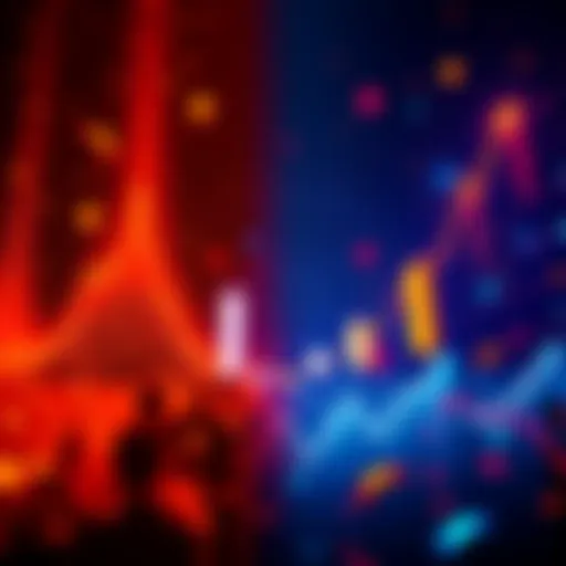 A graphic showing the decline of Trump University alongside the growth of MicroStrategy, symbolizing their differing fates in the market.