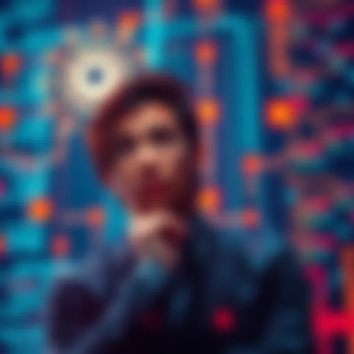 A person pondering the connection between trust and privacy in centralized data systems.