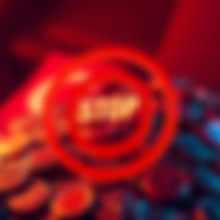 A graphic showing a stop sign over cryptocurrency symbols, representing Turkey's decision to pause taxing crypto transactions