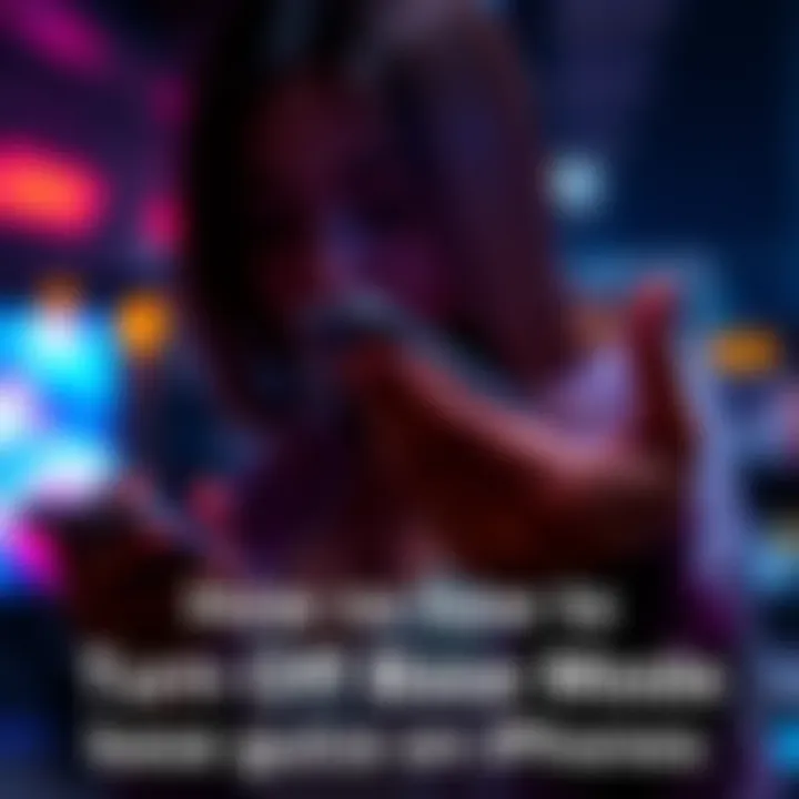 A person adjusting settings on an iPhone to turn off base mode