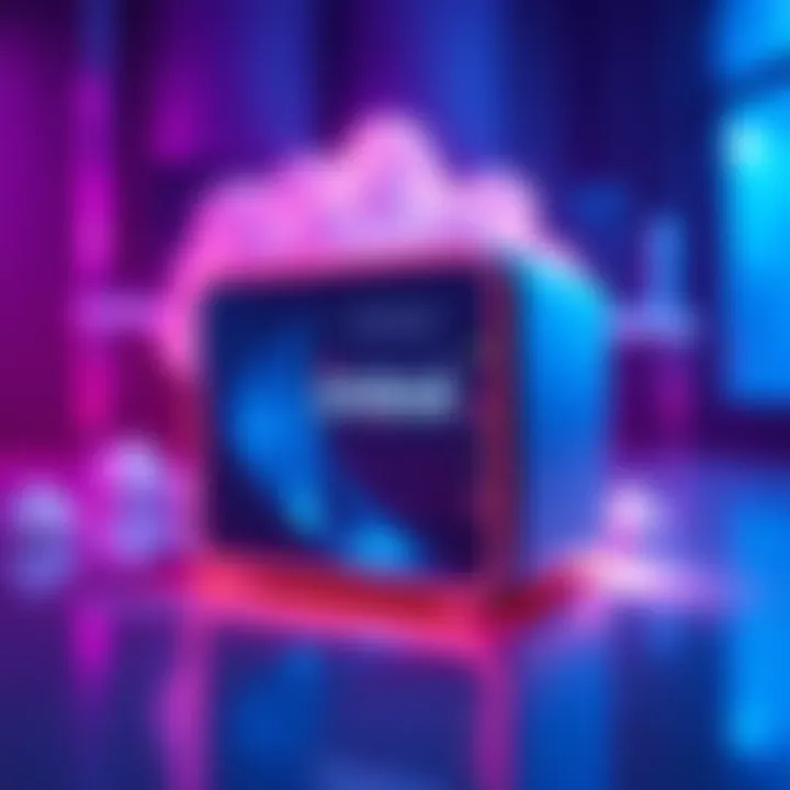 A sleek home cloud server device with a modern design, showcasing its connectivity features and user-friendly interface.