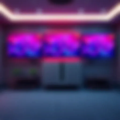 A home server setup with Umbrel Pro, showcasing a sleek device connected to multiple screens for media streaming and automation.