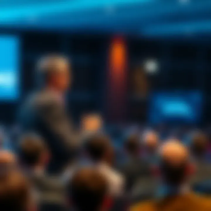 Uniswap's founder addressing an audience about Automated Market Makers and sustainability concerns