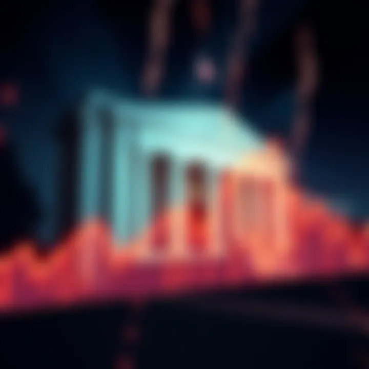 Graph showing a downward trend in interest rates following a 0.25% cut by the US Federal Reserve