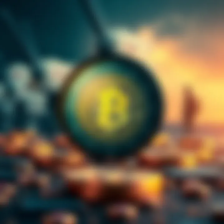 A visual representation of a Bitcoin node with military symbols in the background, symbolizing the U.S. military's involvement in cryptocurrency.