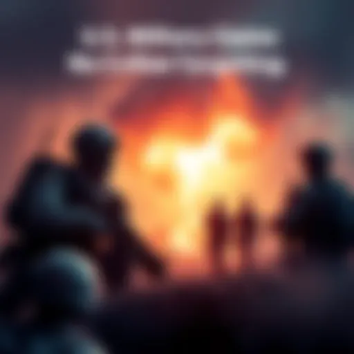 U.S. military personnel in action with a focus on strategic planning and civilian safety measures