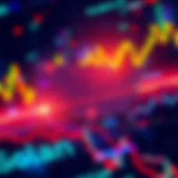 Illustration of US stocks being represented on the Solana blockchain with digital graphs in the background