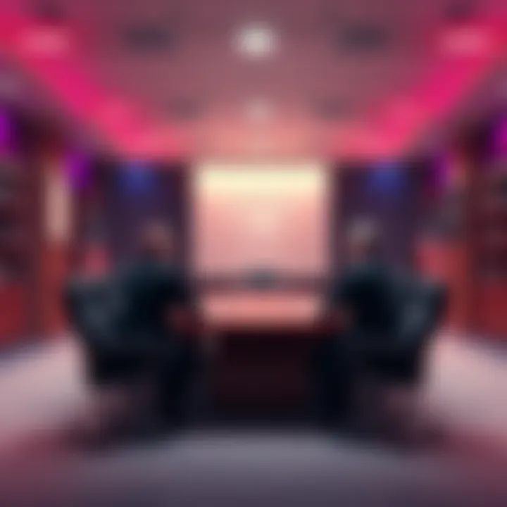 Officials discussing Chainlink's Cross-Chain Interoperability Protocol for securing AI weapon technology exports in a meeting room