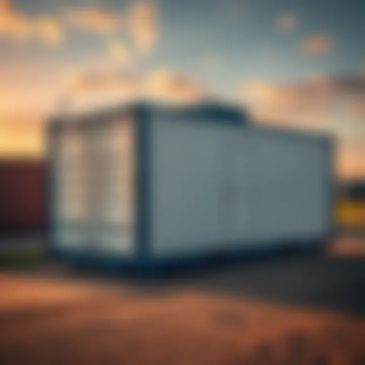 Used 40' Gigabox Air Container A well-maintained 40' Gigabox Air Container ready for sale, showcasing its spacious design for mining units, parked outdoors in Iowa.