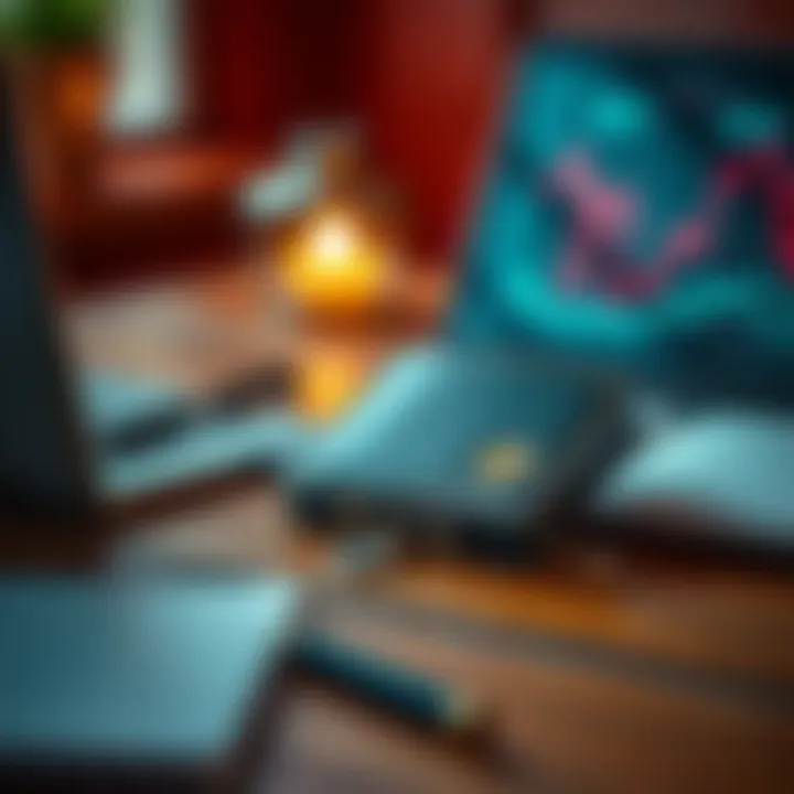 A used Trezor wallet placed on a wooden table, with a laptop and a notepad nearby, showing the process of preparing it for safe use.