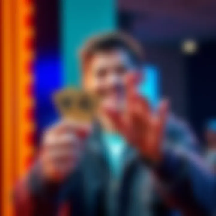 A person smiles happily while holding two bid tokens in one hand, looking at a single token in the other hand with a disappointed expression.