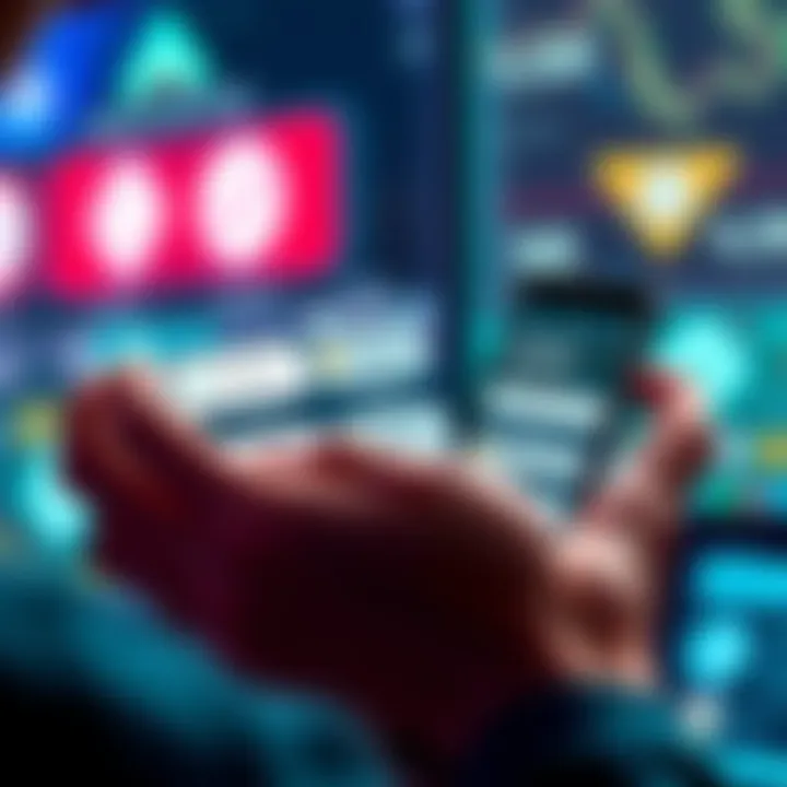 A person looking at a smartphone displaying different cryptocurrency wallet options, including MetaMask and Trust Wallet, showing frustration with the complicated interface.