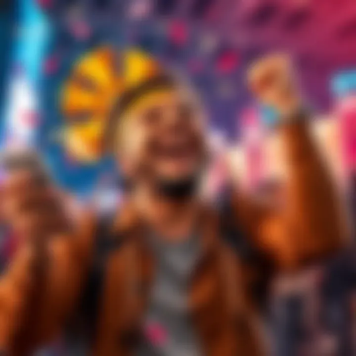 A happy person celebrating after receiving extra rewards from an app, with excitement on their face and a phone in hand.