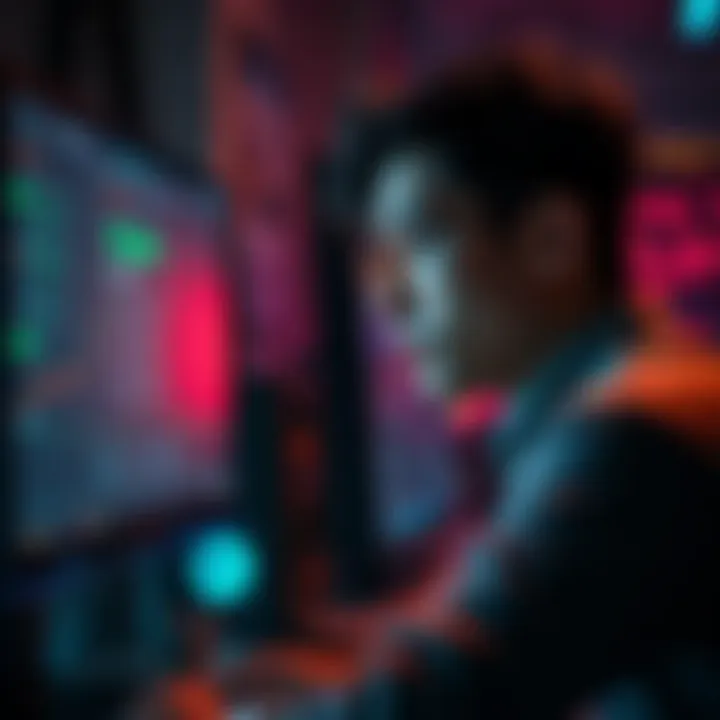 A concerned person looks at a computer screen displaying cryptocurrency data, reflecting on their Multicall token investments.