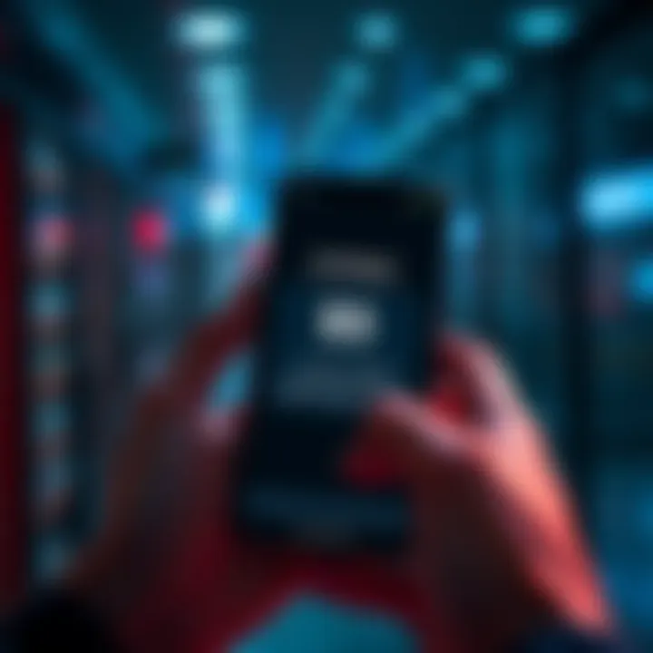 User earns credits for reporting A person holding a smartphone showing a notification of $5 in credits received for reporting an issue on a platform