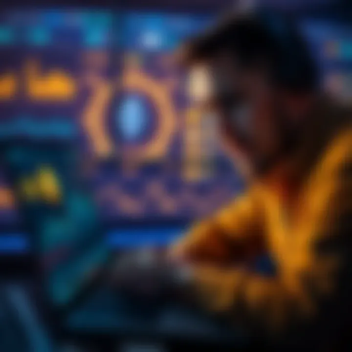 A person looking upset while using a laptop, with a digital currency wallet on the screen, symbolizing access issues with Crypto.com.