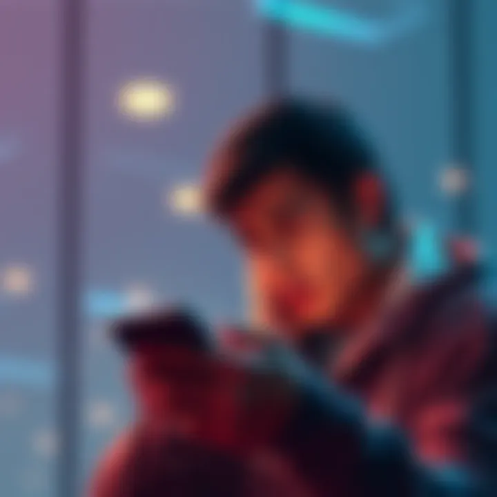 A person visibly upset looking at their device, showing a message about a lost streak due to an update