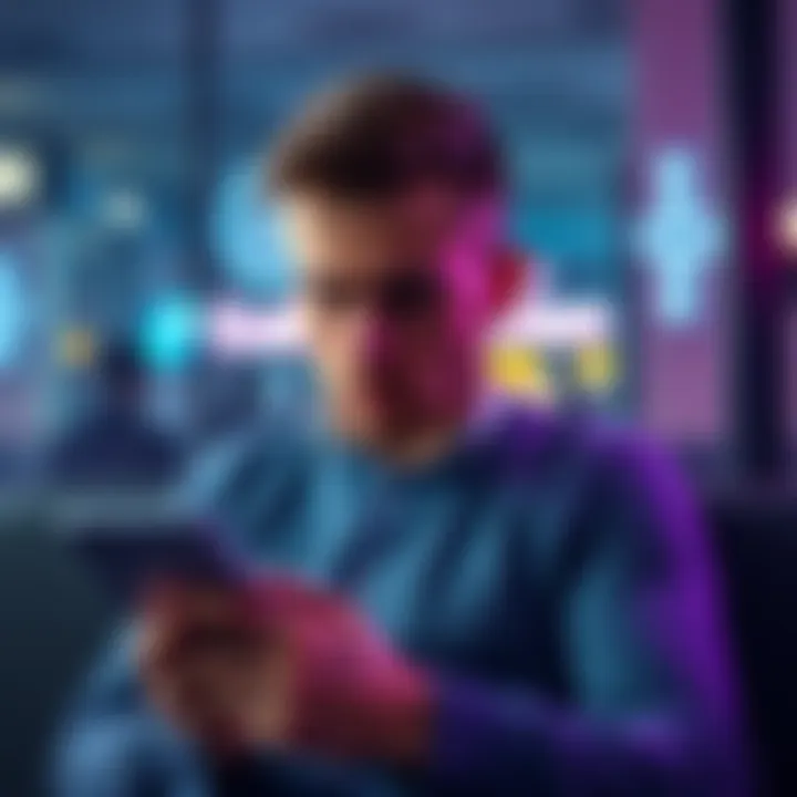 A person looking frustrated while checking their phone, waiting for a response from Kraken support regarding a fiat withdrawal issue.