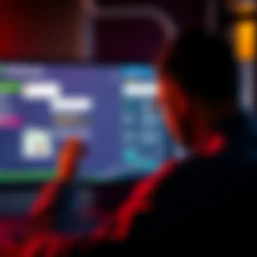 A person looking disappointed while staring at a computer screen showing a confusing new user interface with alerts and notifications