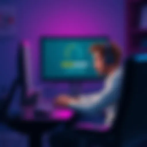 Frustrated person sitting at a computer, looking at a screen with a loading icon, symbolizing a long wait for withdrawal support