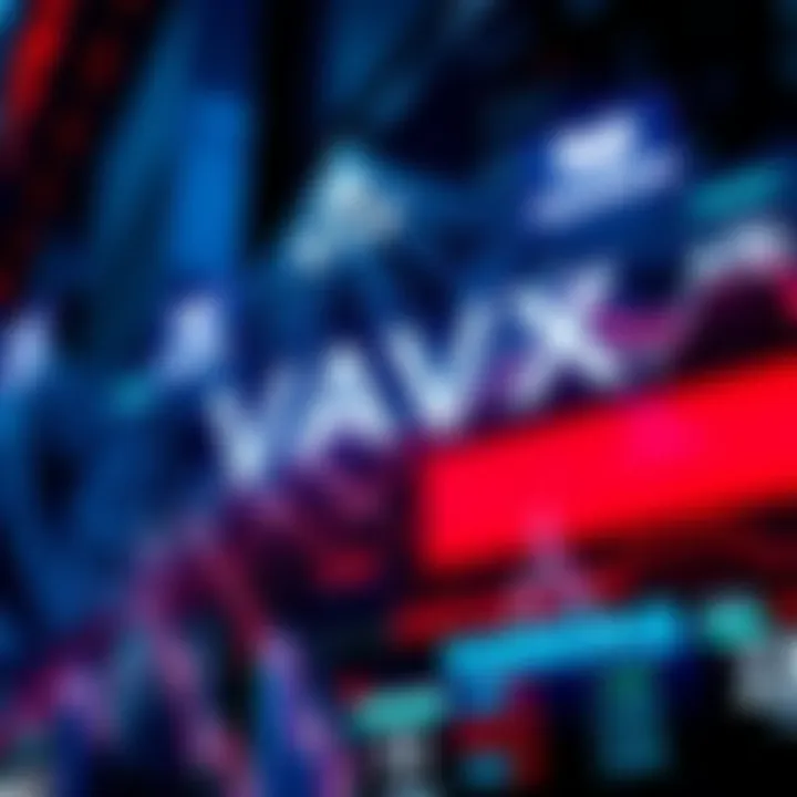 VanEck launches Avalanche ETF $VAVX on NASDAQ with a digital display showing the ETF ticker and stock market activity.