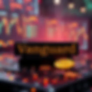 Vanguard logo with Bitcoin and digital asset symbols, representing the launch of crypto ETFs