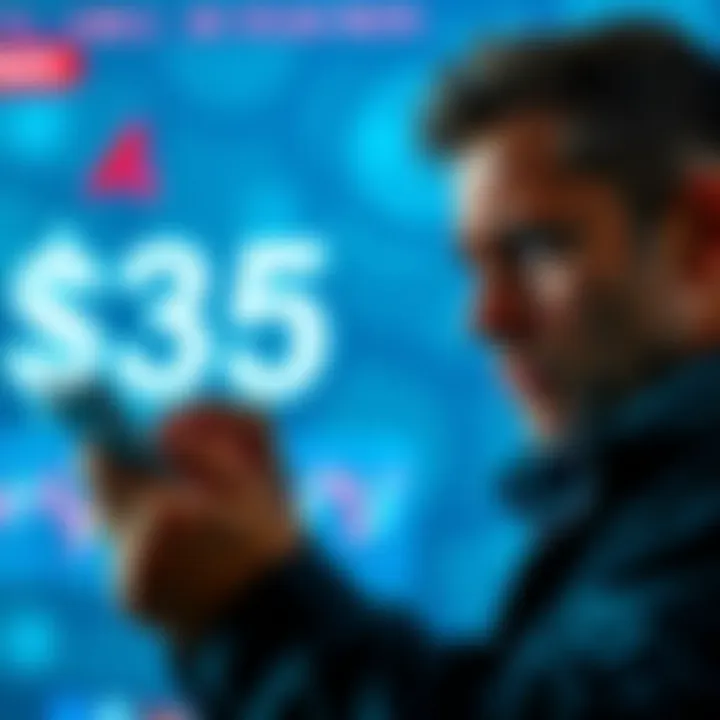 Vanishing Atlas Bucks A person looking frustrated while checking their account, with a digital wallet displaying a missing $35 for Atlas Bucks. The background shows a graphic representation of Atlas Bucks.