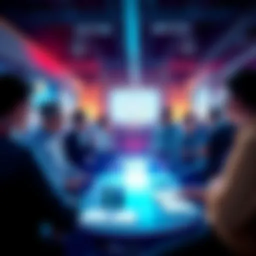 People engaging in a discussion about VeChain technology and updates