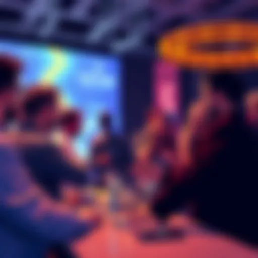 A group of people engaging in a discussion about VeChain at a community event, sharing insights and updates