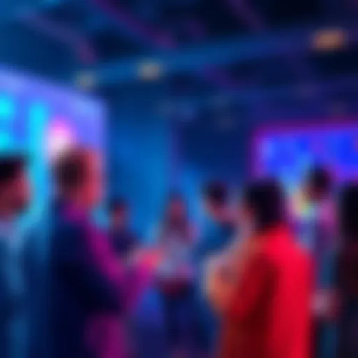 Members of the VeChain community engaging in a group discussion, sharing updates and ideas about new developments in the ecosystem.