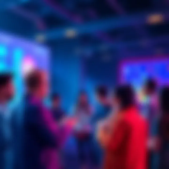 Members of the VeChain community engaging in a group discussion, sharing updates and ideas about new developments in the ecosystem.