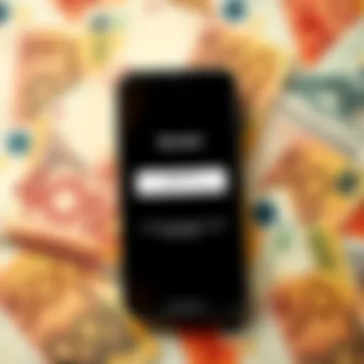 A smartphone displaying the Revolut app with an error message for Tax Identification Number verification, against a background of German currency notes.