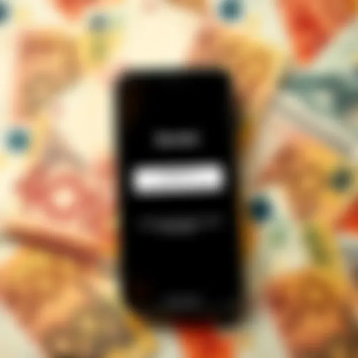 Verifying TIN on Revolut A smartphone displaying the Revolut app with an error message for Tax Identification Number verification, against a background of German currency notes.