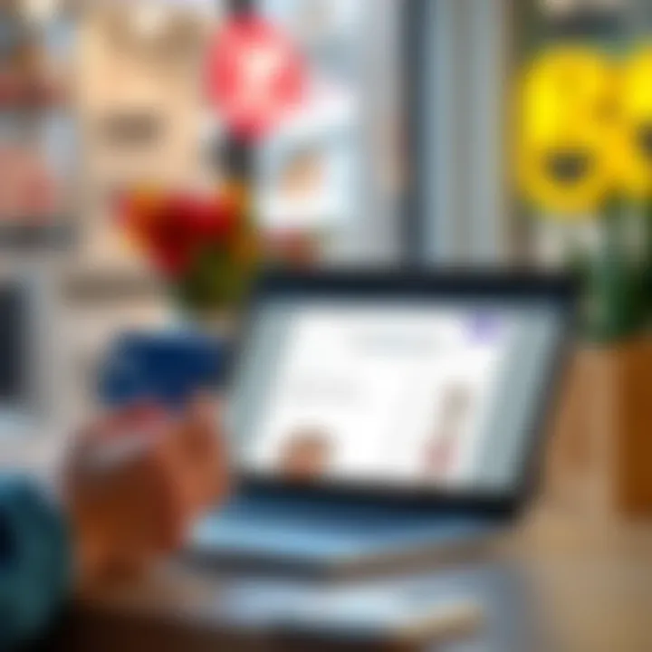 Vinted Refund Process with PayPal Credit A shopper reviewing Vinted refund options on a laptop while holding a PayPal credit card