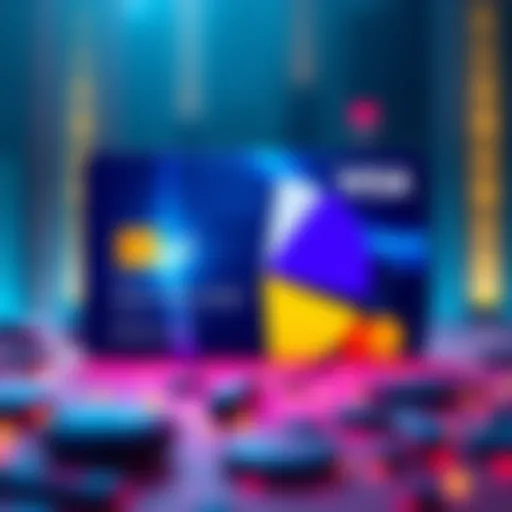 Graphic showing Visa's dominance in the crypto card market with a large pie chart indicating 72% market share compared to Mastercard's smaller slice