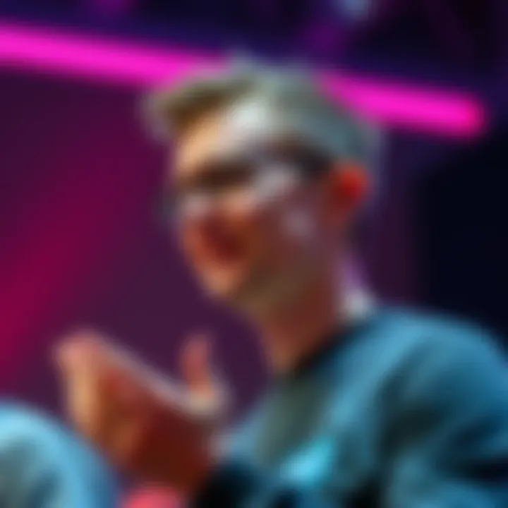 Vitalik Buterin speaking at a conference, expressing concerns about AI and cryptocurrency wallets